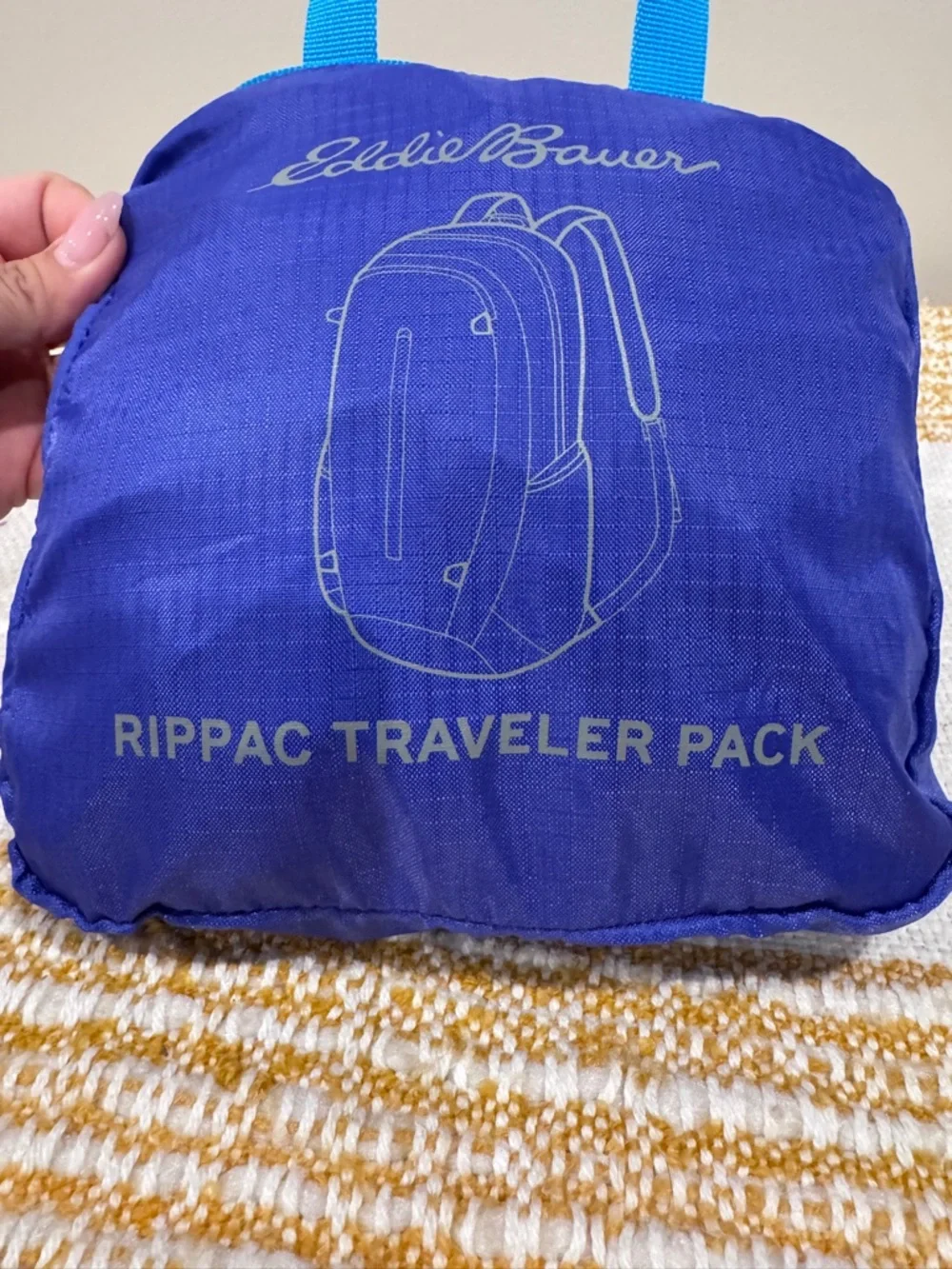 Eddie Bauer Blue & Purple Rippac Traveler Pack Lightweight Daypack